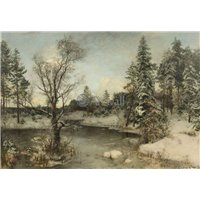 Река зимой