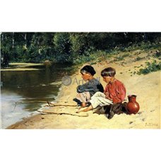 Картина на холсте по фото Модульные картины Печать портретов на холсте Рыбачки