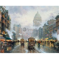 Картина на холсте по фото Модульные картины Печать портретов на холсте Сан-Франциско, Маркет стрит