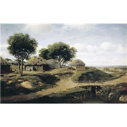 Село в Орловской губернии - Модульная картины, Репродукции, Декоративные панно, Декор стен