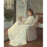 Сестра художницы у окна