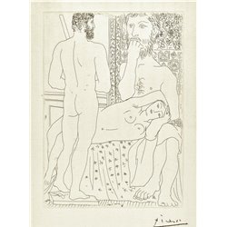 Скульптор, модель и скульптура - Модульная картины, Репродукции, Декоративные панно, Декор стен