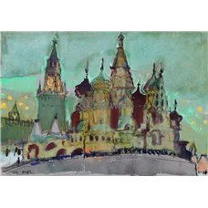 Картина на холсте по фото Модульные картины Печать портретов на холсте Спасская башня и Василий Блаженный