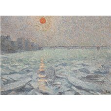 Картина на холсте по фото Модульные картины Печать портретов на холсте Солнце над Сеной