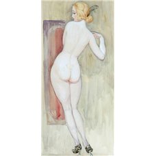 Картина на холсте по фото Модульные картины Печать портретов на холсте Стоящая обнаженная