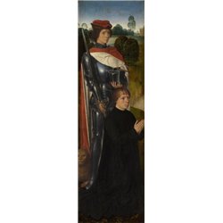 Триптих Адриана Рейна, правая панель - св. Адриан с донатором - Модульная картины, Репродукции, Декоративные панно, Декор стен