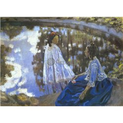 У водоема, эскиз - Модульная картины, Репродукции, Декоративные панно, Декор стен