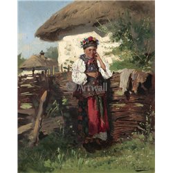 Украинская девушка - Модульная картины, Репродукции, Декоративные панно, Декор стен