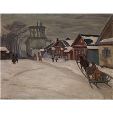 Картина на холсте по фото Модульные картины Печать портретов на холсте Улица зимой