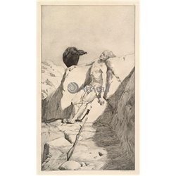 Умирающий путник - Модульная картины, Репродукции, Декоративные панно, Декор стен