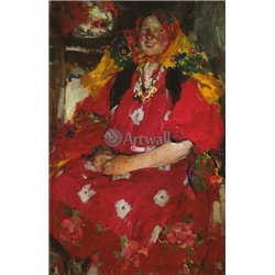 Улыбающаяся баба - Модульная картины, Репродукции, Декоративные панно, Декор стен
