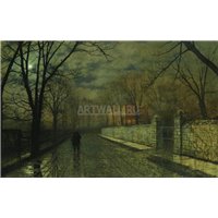 Фигуры при лунном свете после дождя