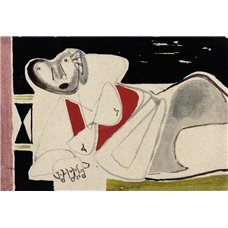 Картина на холсте по фото Модульные картины Печать портретов на холсте Фигура в красном