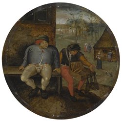Фламандские пословицы - Толстый крестьянин и торговец - Модульная картины, Репродукции, Декоративные панно, Декор стен
