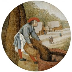 Фламандские пословицы - Фермер льет в источник - Модульная картины, Репродукции, Декоративные панно, Декор стен