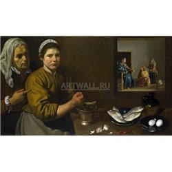Христос в доме Марфы и Марии - Модульная картины, Репродукции, Декоративные панно, Декор стен