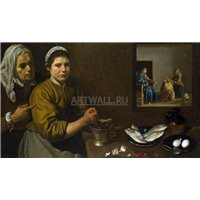 Портреты картины репродукции на заказ - Христос в доме Марфы и Марии