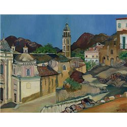 Церковь Бельгодер, Корсика - Модульная картины, Репродукции, Декоративные панно, Декор стен