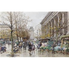 Картина на холсте по фото Модульные картины Печать портретов на холсте Цветочный рынок Ла-Мадлен