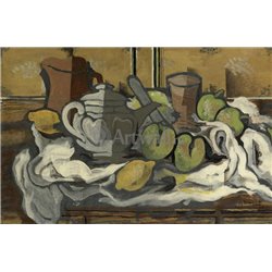 Чайник, кувшин, стакан и фрукты - Модульная картины, Репродукции, Декоративные панно, Декор стен