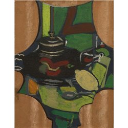 Чайник, лимон и ложка - Модульная картины, Репродукции, Декоративные панно, Декор стен