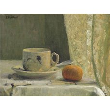 Картина на холсте по фото Модульные картины Печать портретов на холсте Чашка и мандарин