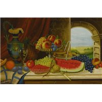 Портреты картины репродукции на заказ - Чёрч Генри «Прекрасный стол»