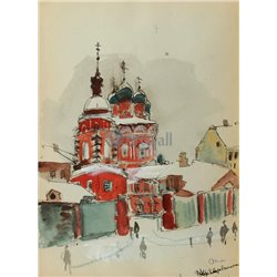 Храм Георгия на Яндове (Садовники) - Модульная картины, Репродукции, Декоративные панно, Декор стен