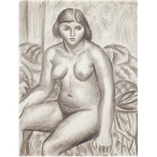 Картина на холсте по фото Модульные картины Печать портретов на холсте Эскиз сидыщей обнаженной