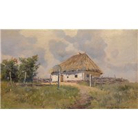 Украинская хата на холме