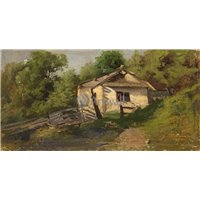 Украинская хата в солнечный день