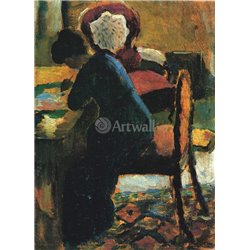 У письменного стола - Модульная картины, Репродукции, Декоративные панно, Декор стен