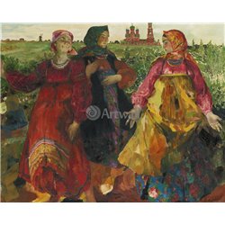Три бабы - Модульная картины, Репродукции, Декоративные панно, Декор стен