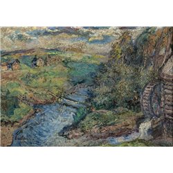 Старая мельница - Модульная картины, Репродукции, Декоративные панно, Декор стен