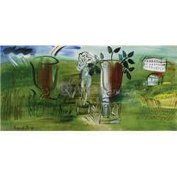 Статуя и два бокала - Модульная картины, Репродукции, Декоративные панно, Декор стен