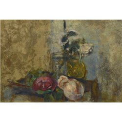 Натюрморт с розами - Модульная картины, Репродукции, Декоративные панно, Декор стен