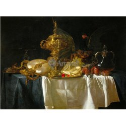 Натюрморт с фруктами и посудой - Модульная картины, Репродукции, Декоративные панно, Декор стен