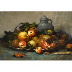 Натюрморт с фруктами и кувшинами - Модульная картины, Репродукции, Декоративные панно, Декор стен