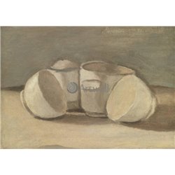 Натюрморт с чашками - Модульная картины, Репродукции, Декоративные панно, Декор стен