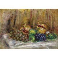 Портреты картины репродукции на заказ - Натюрморт с гранатами, инжиром и виноградом