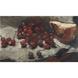 Натюрморт с вишнями - Модульная картины, Репродукции, Декоративные панно, Декор стен