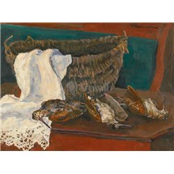 Натюрморт с вальдшнепом и корзиной - Модульная картины, Репродукции, Декоративные панно, Декор стен