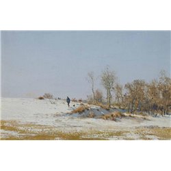 Мужчина с собакой - Модульная картины, Репродукции, Декоративные панно, Декор стен