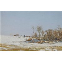 Портреты картины репродукции на заказ - Мужчина с собакой