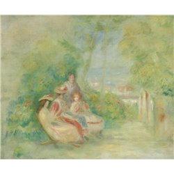 Молодые женщины в саду - Модульная картины, Репродукции, Декоративные панно, Декор стен