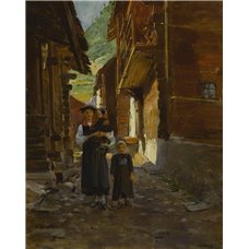 Картина на холсте по фото Модульные картины Печать портретов на холсте Молодая женщина с детьми