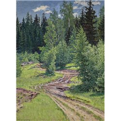 Лесная дорога - Модульная картины, Репродукции, Декоративные панно, Декор стен