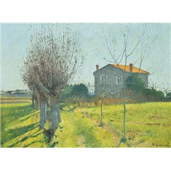Ивовая аллея - Модульная картины, Репродукции, Декоративные панно, Декор стен