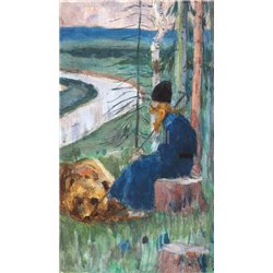 Инок и медведь - Модульная картины, Репродукции, Декоративные панно, Декор стен