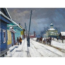 Картина на холсте по фото Модульные картины Печать портретов на холсте Зима в Пскове